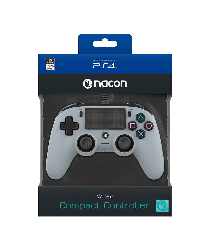 Nacon Wired Compact Controller Grey for PS4