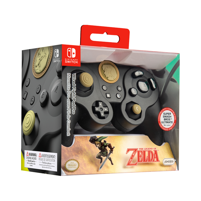 PDP The Legend Of Zelda Wired Fight Pad Pro Black for Nintendo Switch