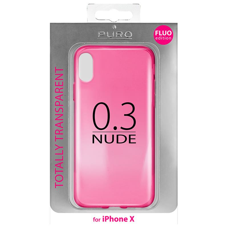 Puro 0.3 Nude TPU Ultra-Slim Case Pink for iPhone X