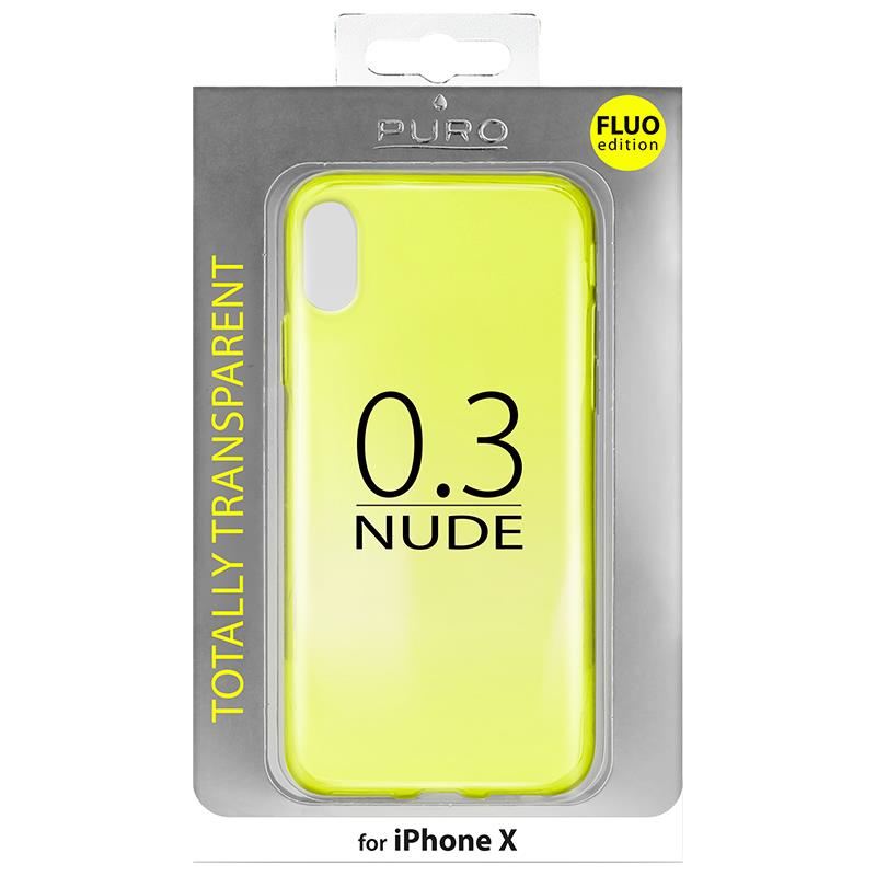 Puro 0.3 Nude Tpu Ultra-Slim Case Yellow for iPhone X