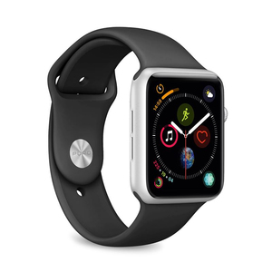 Puro Silicone Band 42-44mm Black for Apple Watch (Compatible with Apple Watch 42/44/45mm)
