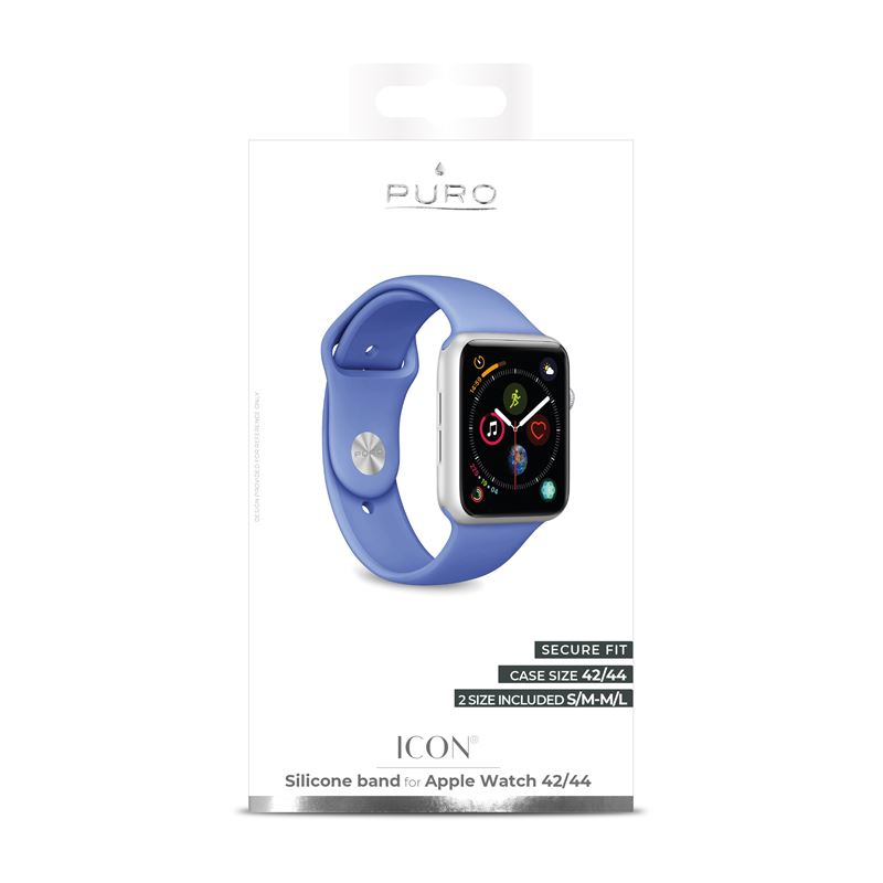 Puro Silicone Band 42-44mm Formentera Blue for Apple Watch (Compatible with Apple Watch 42/44/45mm)