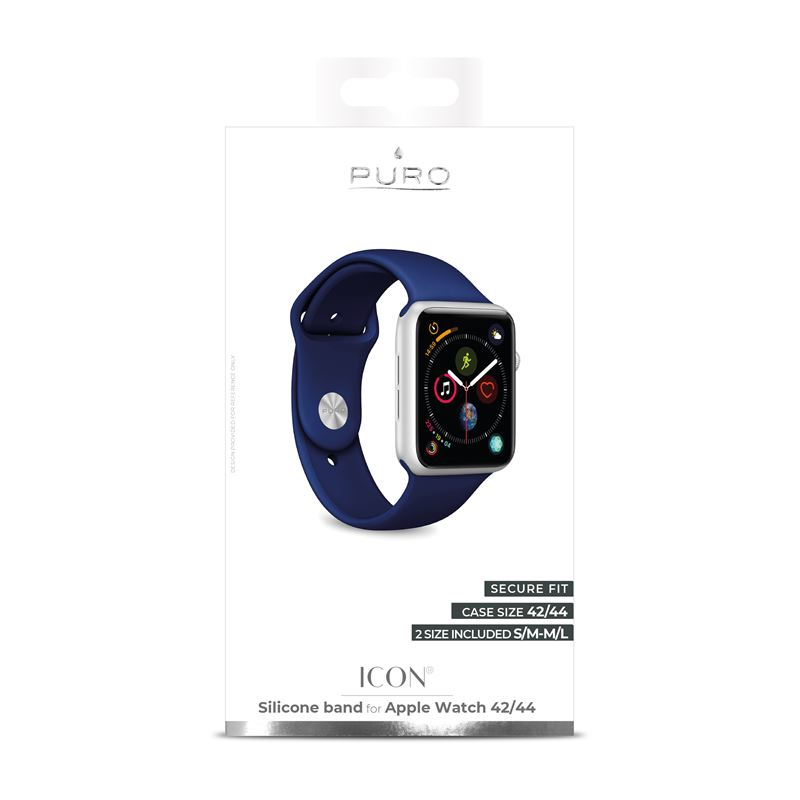 Puro Silicone Band 42-44mm Dark Blue for Apple Watch (Compatible with Apple Watch 42/44/45mm)