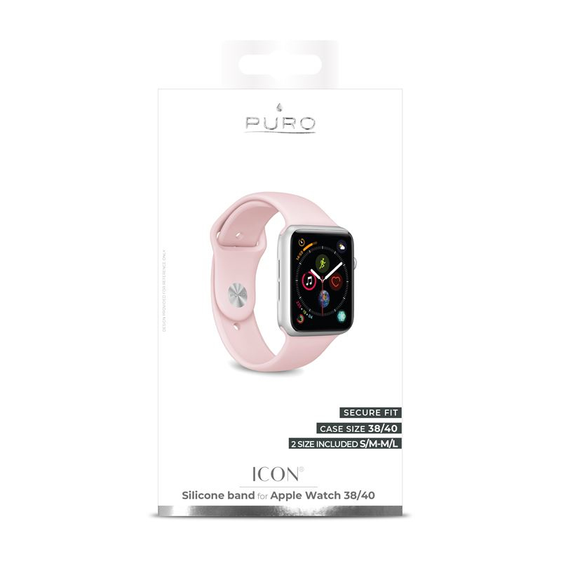 Puro Silicone Band 38-40mm Rose for Apple Watch (Compatible with Apple Watch 38/40/41mm)