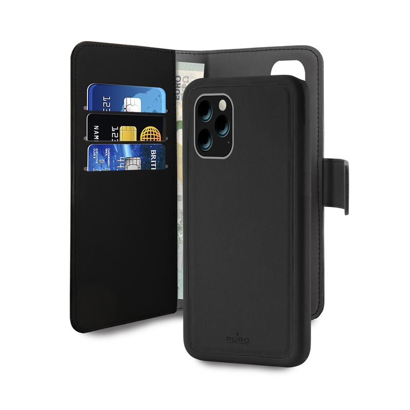 Puro Eco-Leather Multi-Slot Case Black for iPhone 11 Pro Max