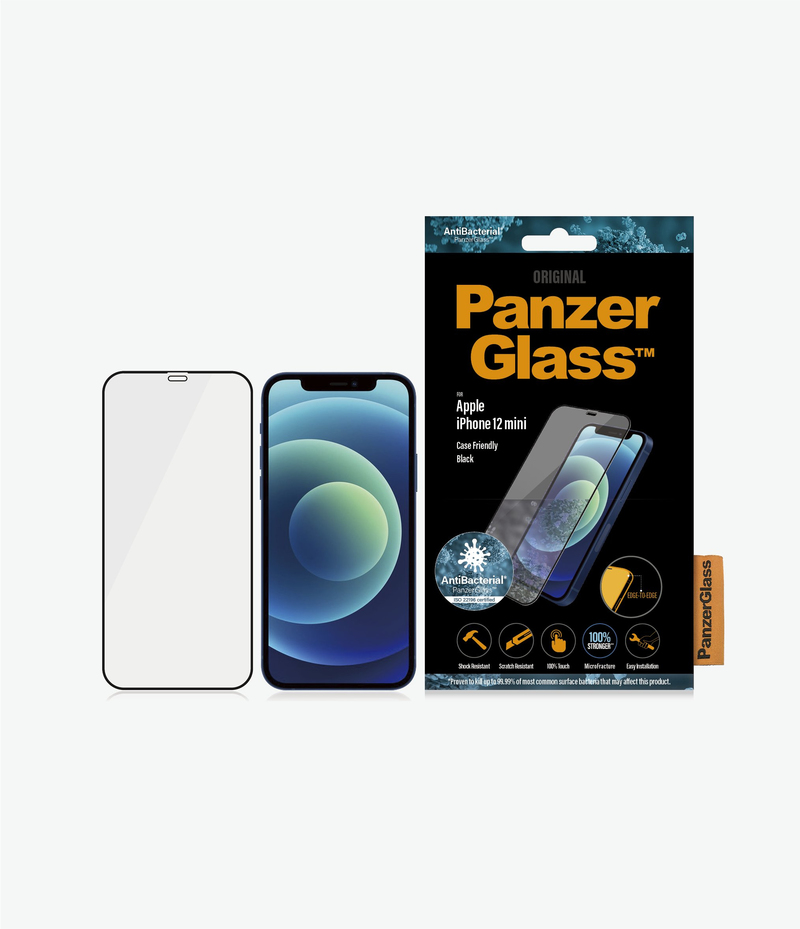 Panzer Glass CF Edge to Edge Black Frame Clear for iPhone 12 Mini