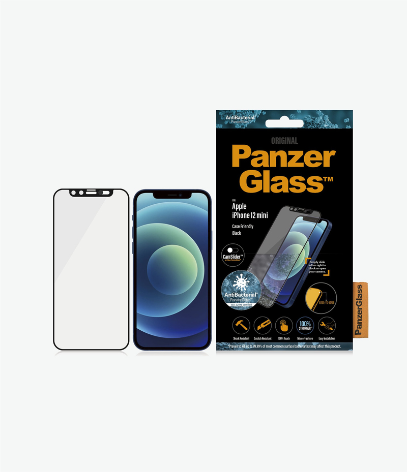 Panzer Glass CF Camslider Black Frame Clear for iPhone 12 Mini