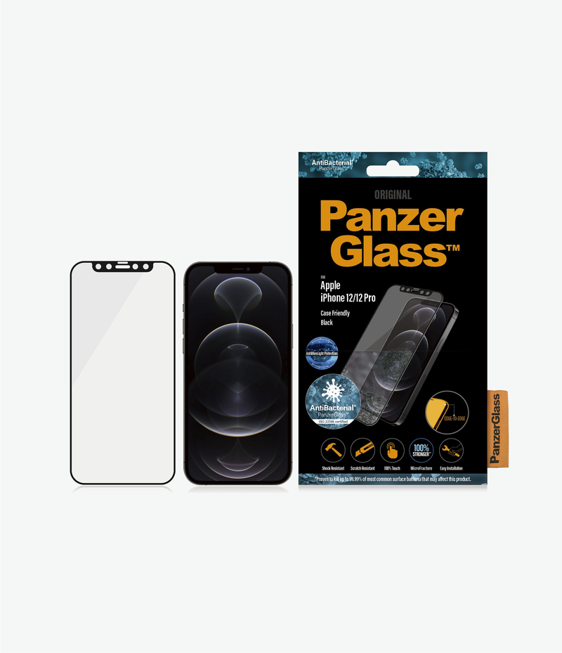 Panzerglass Apple iPhone 12/12 Pro Edge-To-Edge Anti-Blue Light Anti-Bacterial