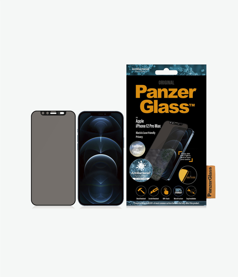 Panzer Glass CF Camslider Black Frame Privacy for iPhone 12 Pro Max