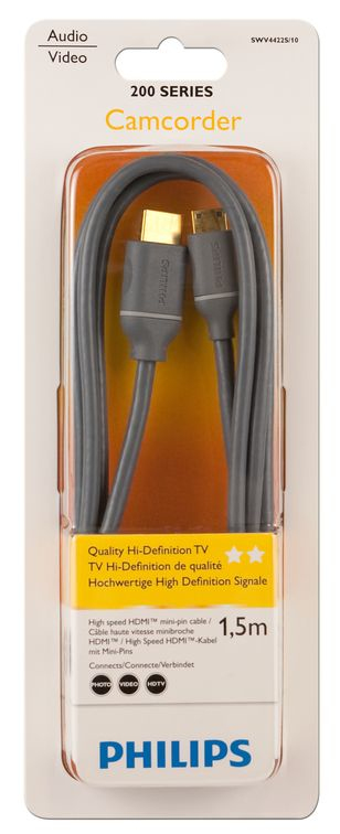 Philips 200 Series Gold Plated Mini HDMI 1.5M