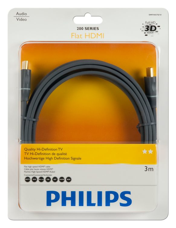 Philips 200 Series Gold Plated Swivel HDMI 3M