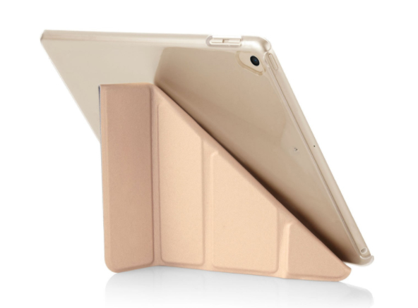 Pipetto Origami Case Champagne Gold & Clear for iPad 9.7 Inch