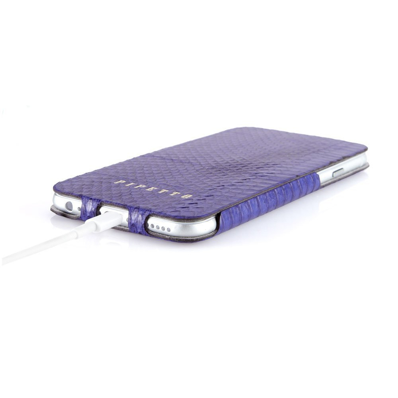 Pipetto Skinny Exotic Case Purple Snakeskin iPhone 6