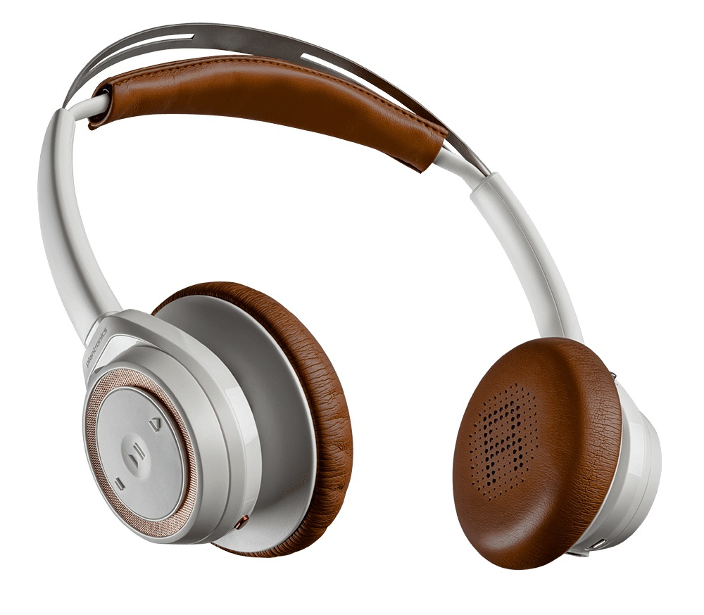 Plantronics Backbeat Sense White/Brown With MIc Wireless Headphones
