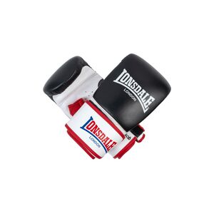 Lonsdale Maddock Leather Bag Mitts - Black/White/Red