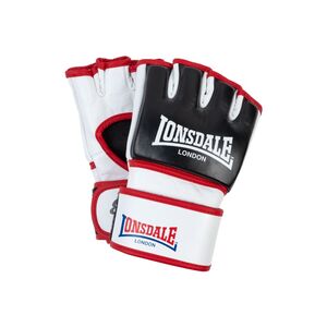 Lonsdale Emory Leather MMA Sparring Gloves - Black/White/Red
