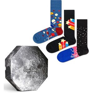 Happy Socks Outer Space Gift Set Unisex Adult Crew Socks (3 Pack)