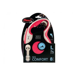 Flexi New Comfort L Tape Cat/Dog Leash 8M - Red/White