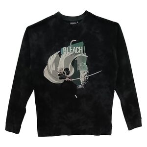 Difuzed Bleach Men's Sweat Shirt - Black/Dark Green