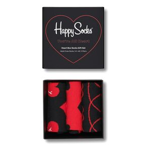 Happy Socks Heart Gift Set Adult Unisex Crew Socks (3 Pairs)