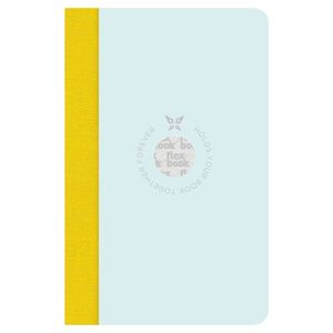 Flexbook Smartbook Ruled A6 Notebook - Pocket - Light Blue Green Cover/Yellow Spine (9 x 14 cm)