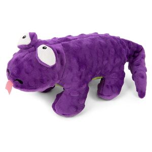 Godog Action Plush Lizard Animated Squeaker Dog Toy with Chew Guard Technology