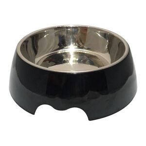 Nutrapet Melamine Round Pet Bowl - Black - XL 1400/47.2 ml/oz (27 x 9 cm)