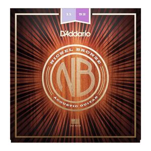 D'Addario Nickel Bronze Acoustic Guitar Strings - Light 11-52