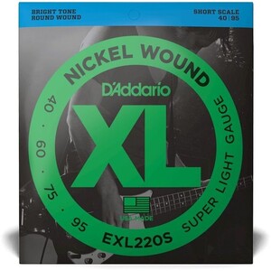D'Addario Nickel Wound Bass Strings Super Light - Short Scale