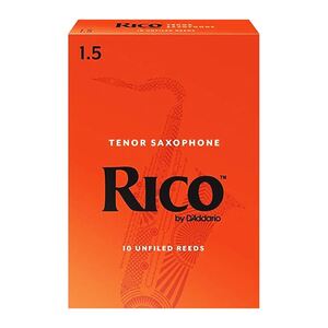 Rico by D'Addario Tenor Saxophone Reeds - Strength 1 / 5 - Box Of 10 Pieces