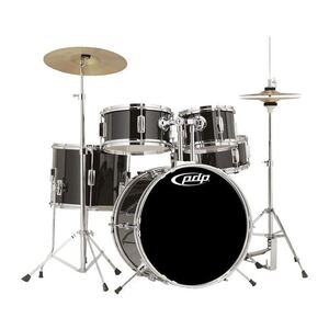 PDP Player 5-piece Complete Junior Drum Set With Cymbals - Piano Black