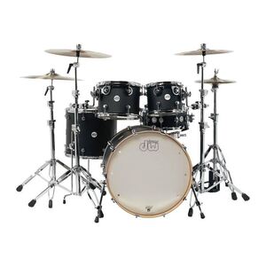 DW Drum Set Design Series 5-piece Shell Pack - Black Satin (Cymbals & Hardware Not Included)