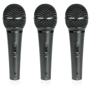 Behringer XM1800S Dynamic Vocal & Instrument Microphone (3-pack)