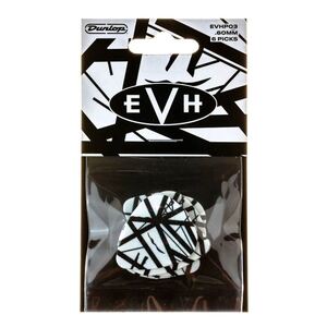 Dunlop EVHP03 Eddie Van Halen Tin Pick - White With Black Stripes - 6 Picks Per Pack