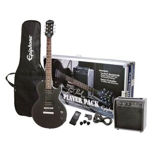 Epiphone Les Paul Electric Guitar Player Pack with 10 Watt Amplifier - Black
