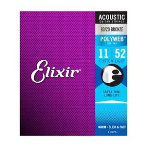 Elixir Acoustic Guitar Strings Polyweb Custom Light