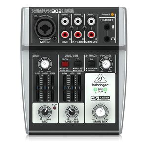 Behringer Xenyx 302USB Mixer with USB- 3 Channels