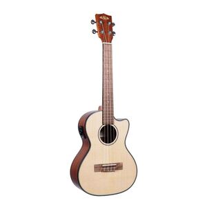 Kala Solid Spruce Top - Mahogany Series Tenor Ukulele - with Equalizer - Cutaway (Includes Bag)