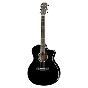 Taylor 214CE Deluxe Grand Auditorium Acoustic-Electric Guitar - Black (Includes Taylor Hardshell Case)