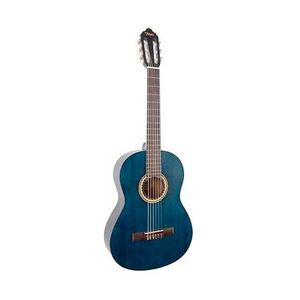 Valencia Classical Guitar Transparent Blue VC204TBU - Includes Free Softcase