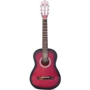Carlos C34S Acoustic Guitar 1/2 Size - Red (Includes Soft Case)