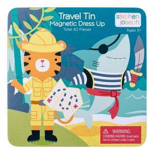 Stephen Joseph Shark and Tiger Magnetic Dress Up Travel Toy (40 Pcs)