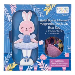 Stephen Joseph Ballet Bunny and Mouse Magnetic Dress Up Doll Set