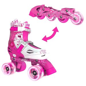 Yvolution Neon Combo Skates (Size 3-6) Pink