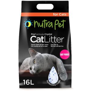 NutraPet Cat Litter Silica Gel 16L Baby Powder Scent
