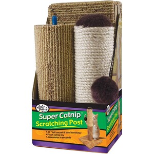 Four Paws Super Catnip Carpet and Sisal Scratching Post Cat House