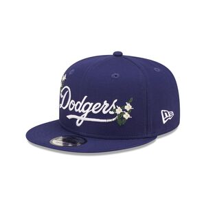 New Era MLB Flower Wordmark Los Angeles Dodgers 9Fifty Men's Snapback Cap - Blue