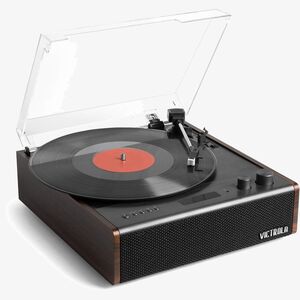 Victrola Eastwood Signature Bluetooth Belt-Drive Record Player With Built-In Speakers - Espresso