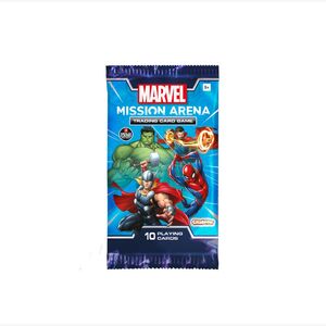 Cicaboom Marvel Mission Arena Foil Bag Single Pack (Pack Includes 10 Cards + 1 Qr Code Card)