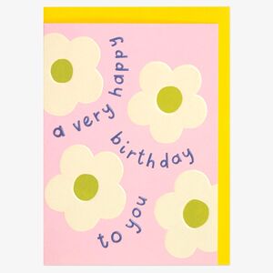 Raspberry Blossom A Very Happy Birthday To You Greeting Card (18.4 x 13.3cm)